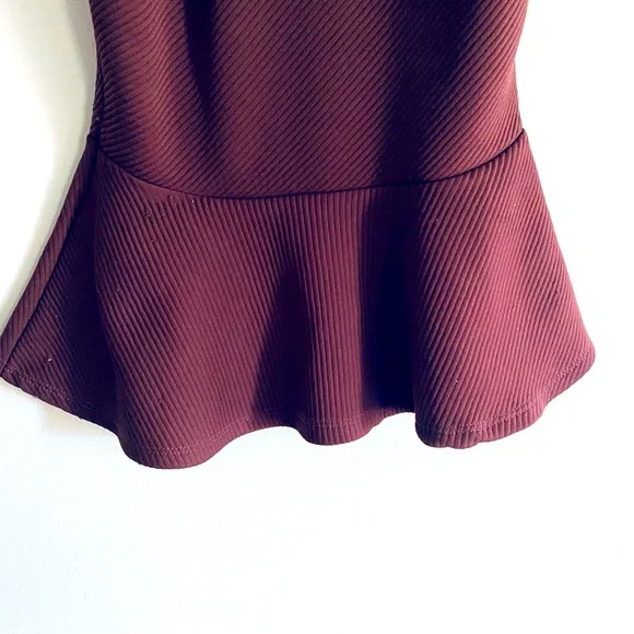 Charlotte Russe Women's Dark Purple Peplum Tank Top Shirt Size Medium - Picture 2 of 6